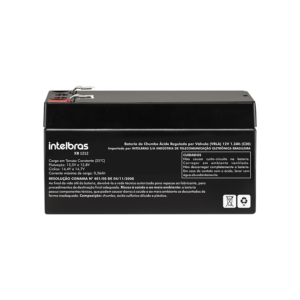 BATERIA SELADA P/CENTRAL DE ALARME E DETECÇÃO 12V 1,3Ah