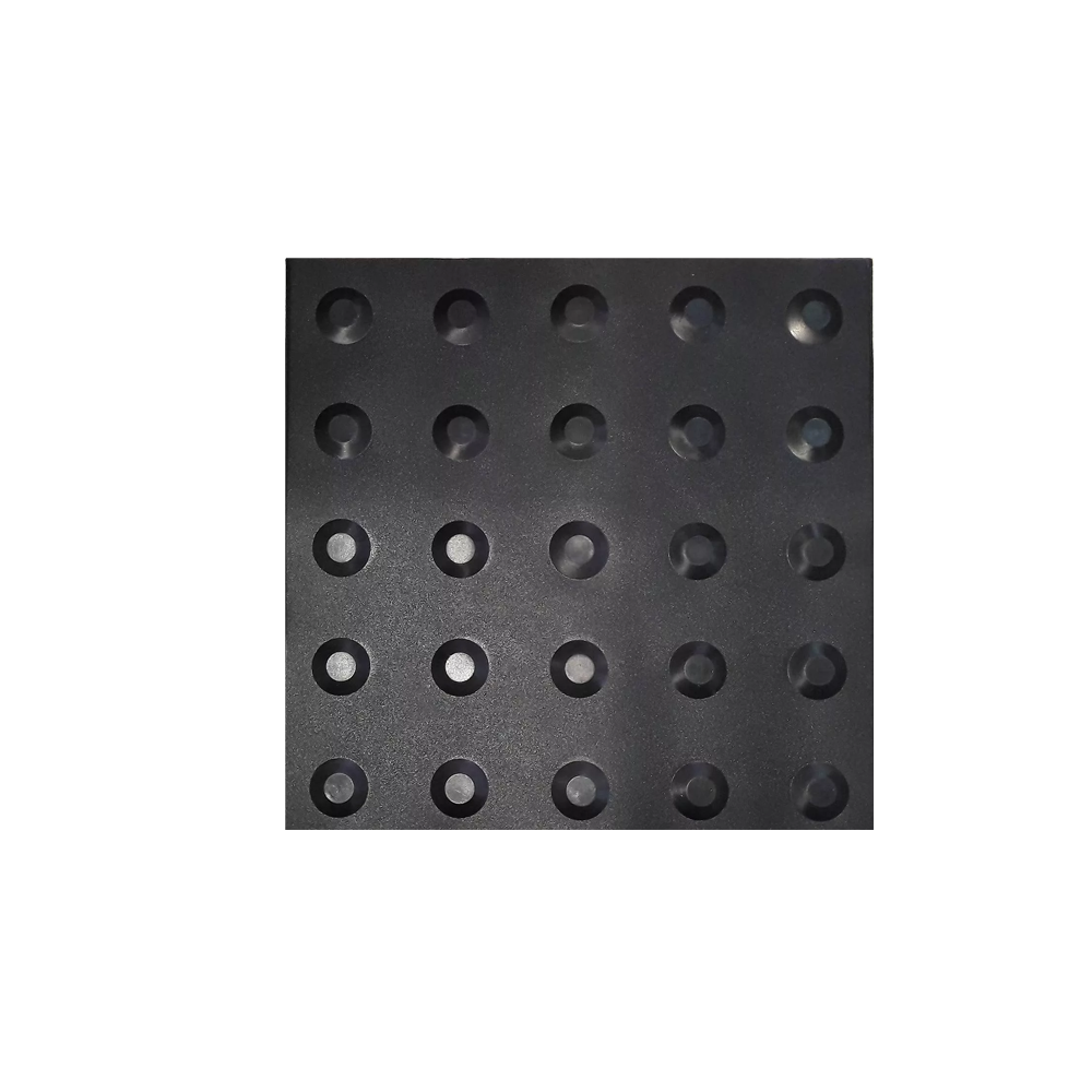 PISO TÁTIL ALERTA PRETO 25X25CM