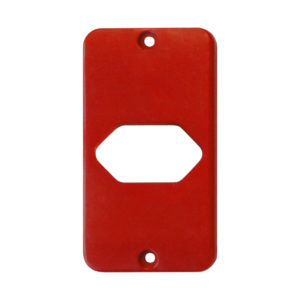 Tampa Tomada Hexagonal Horizontal Vermelho para Caixa 5 Saídas